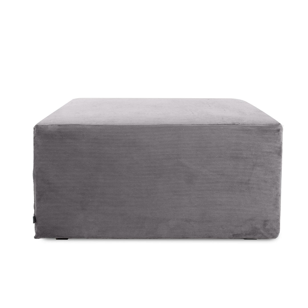 Howard Elliott Collection Universal Square Ottoman Pana Charcoal Ottomans Howard Elliott Collection   