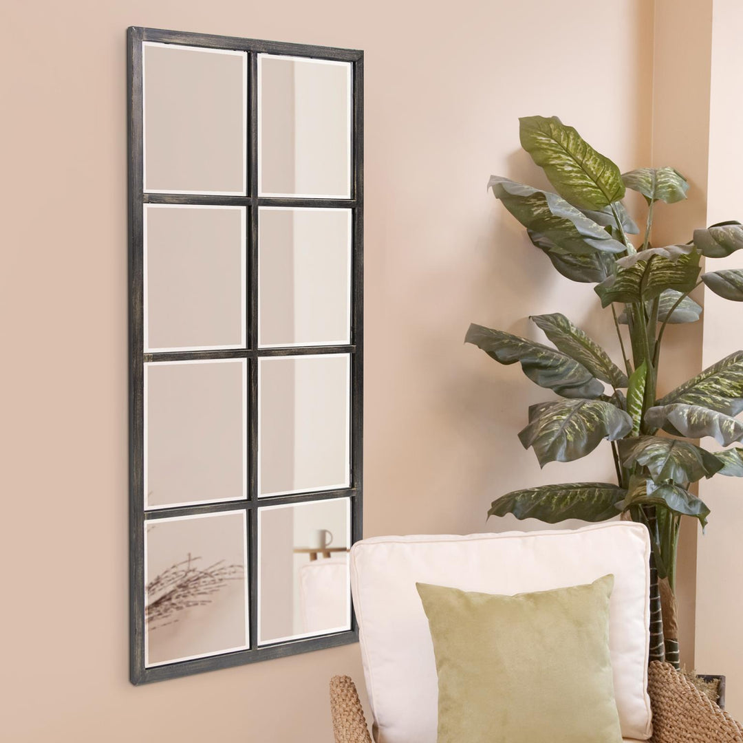 Howard Elliott Collection Atrium Oil Rubbed Bronze Windowpane Mirror Mirrors Howard Elliott Collection   