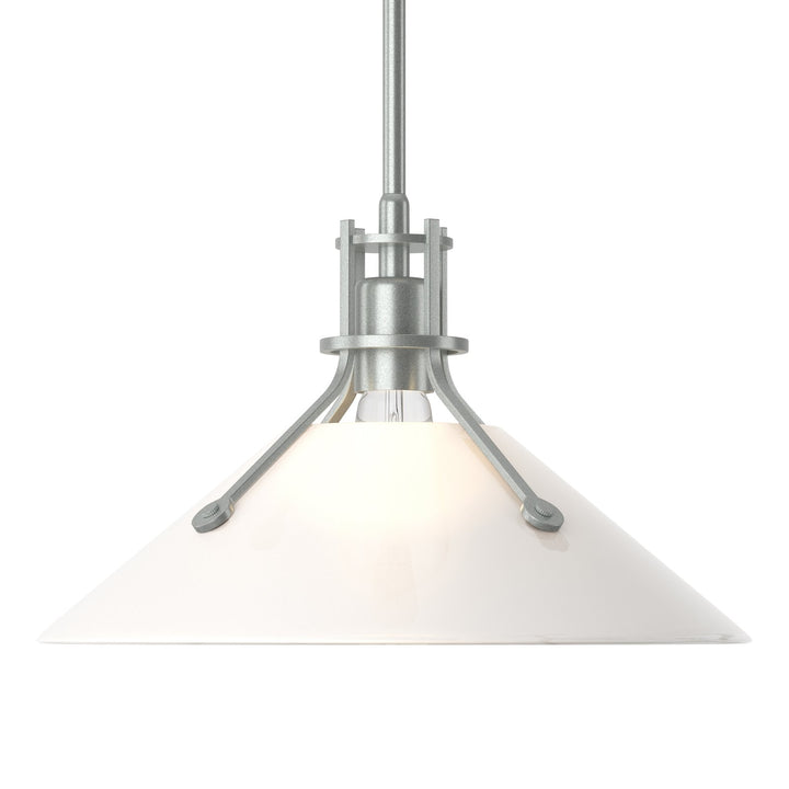 Henry Glass Shade Pendant Pendants Hubbardton Forge Vintage Platinum 14.4x8.9 Frosted Glass (FD)