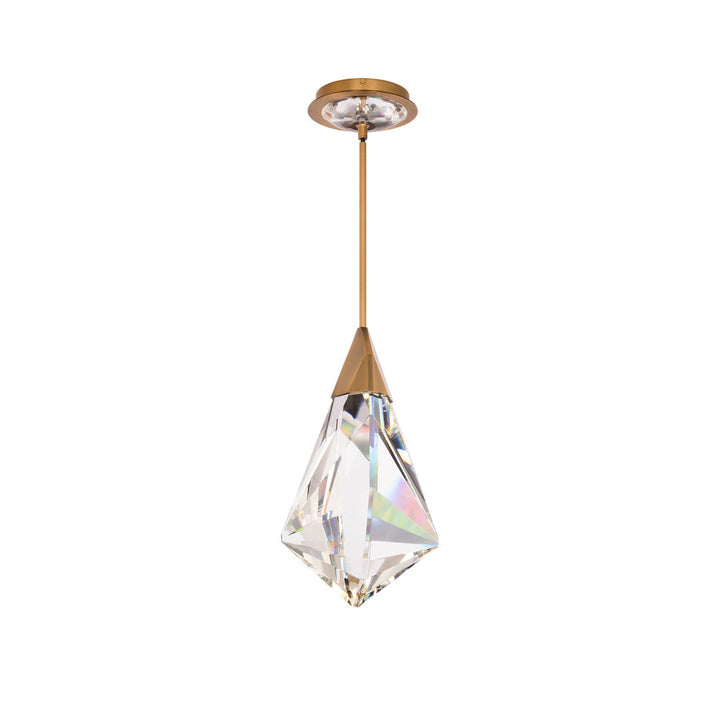 Schonbek Beyond  Fazzoletto 15in Mini Pendant Mini-Pendants Schonbek Beyond Aged Brass OPTIC CRYSTAL 