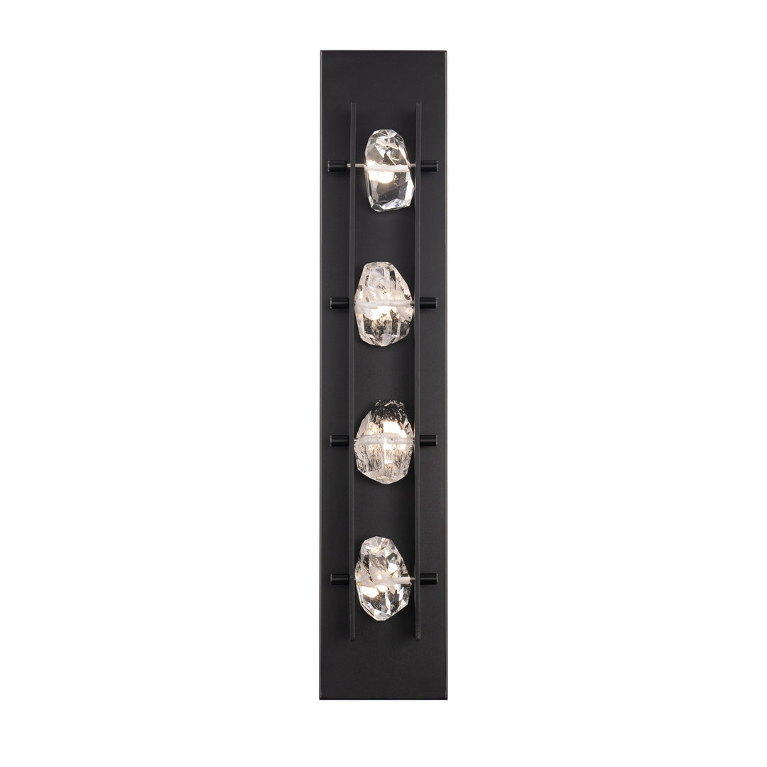 Schonbek Beyond  Strata 28in Outdoor Wall Light Outdoor Wall Lights Schonbek Beyond Black OPTIC HAZE 