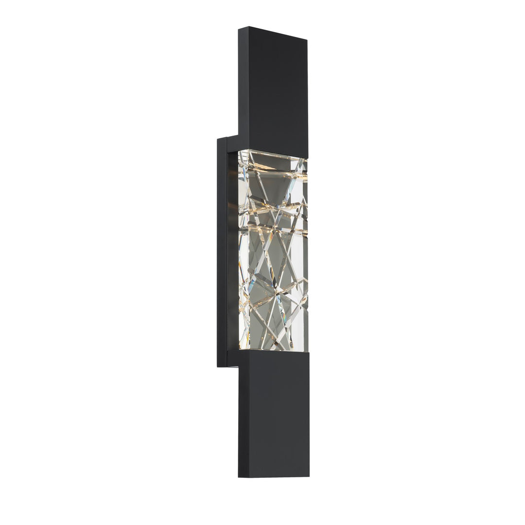 Schonbek Beyond  Glacier 27in Outdoor Wall Light Outdoor Wall Lights Schonbek Beyond Black OPTIC CRYSTAL 