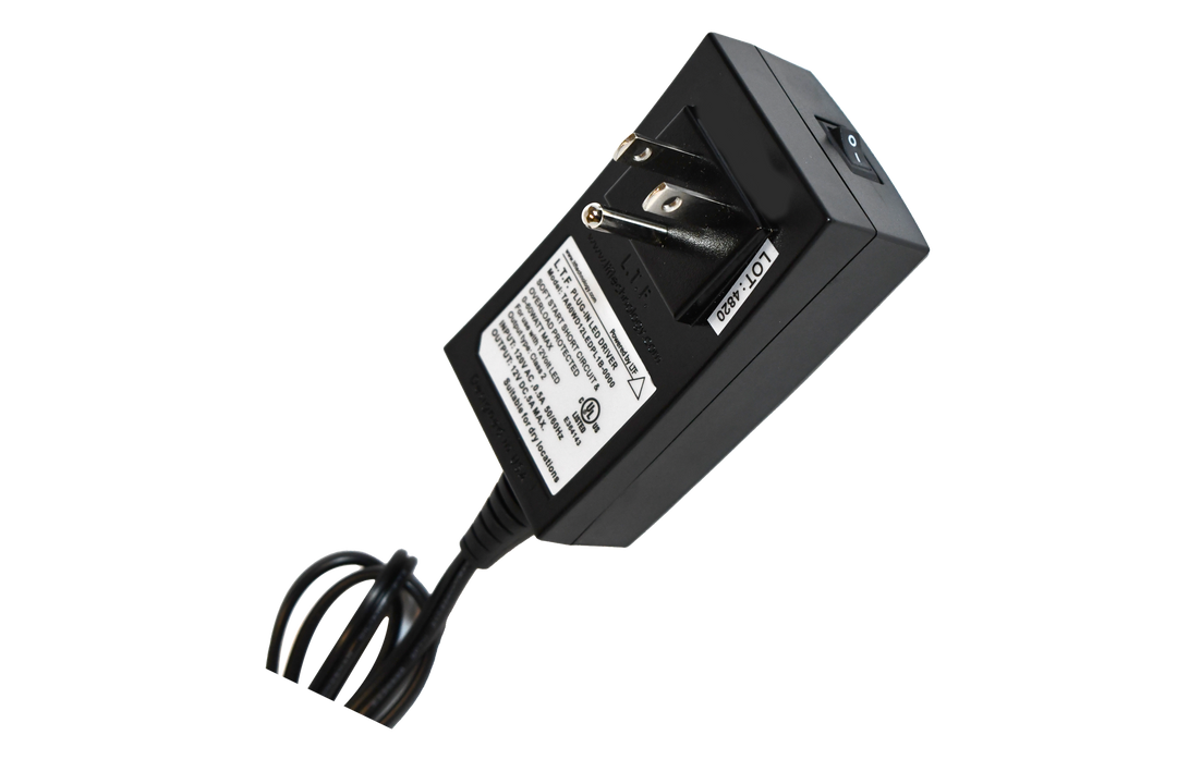 GM Lighting LTFD Series Electronic 12V Plug-In Dimmable Power Supply Under Cabinet Lighting GM Lighting Black  