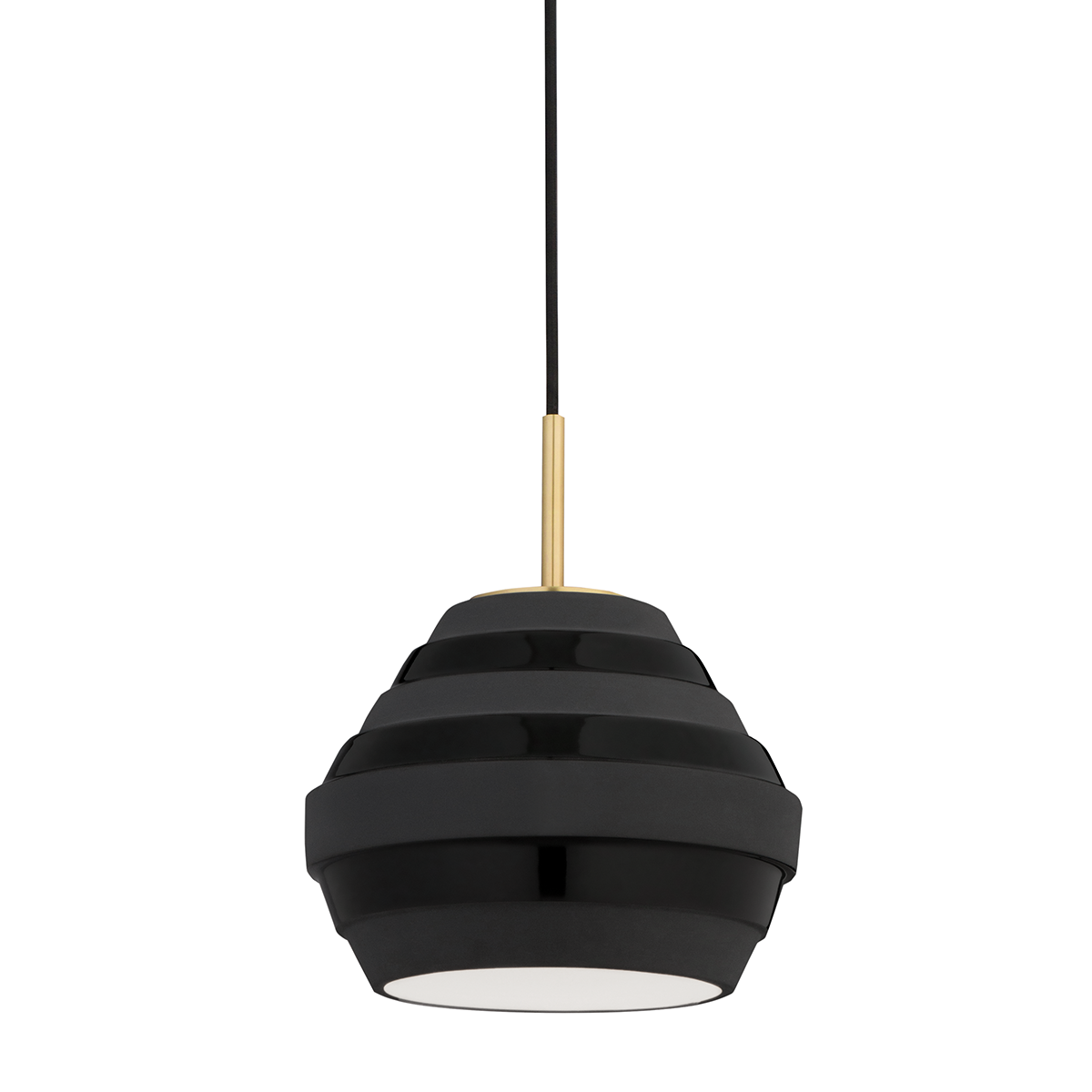 Hudson Valley Lighting Calverton Pendant Pendant Hudson Valley Lighting Aged Brass/black  