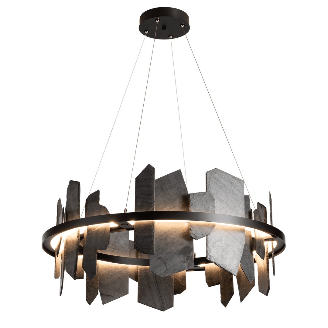 Ardesia Circular LED Pendant Pendants Hubbardton Forge Bronze 38x16.4 