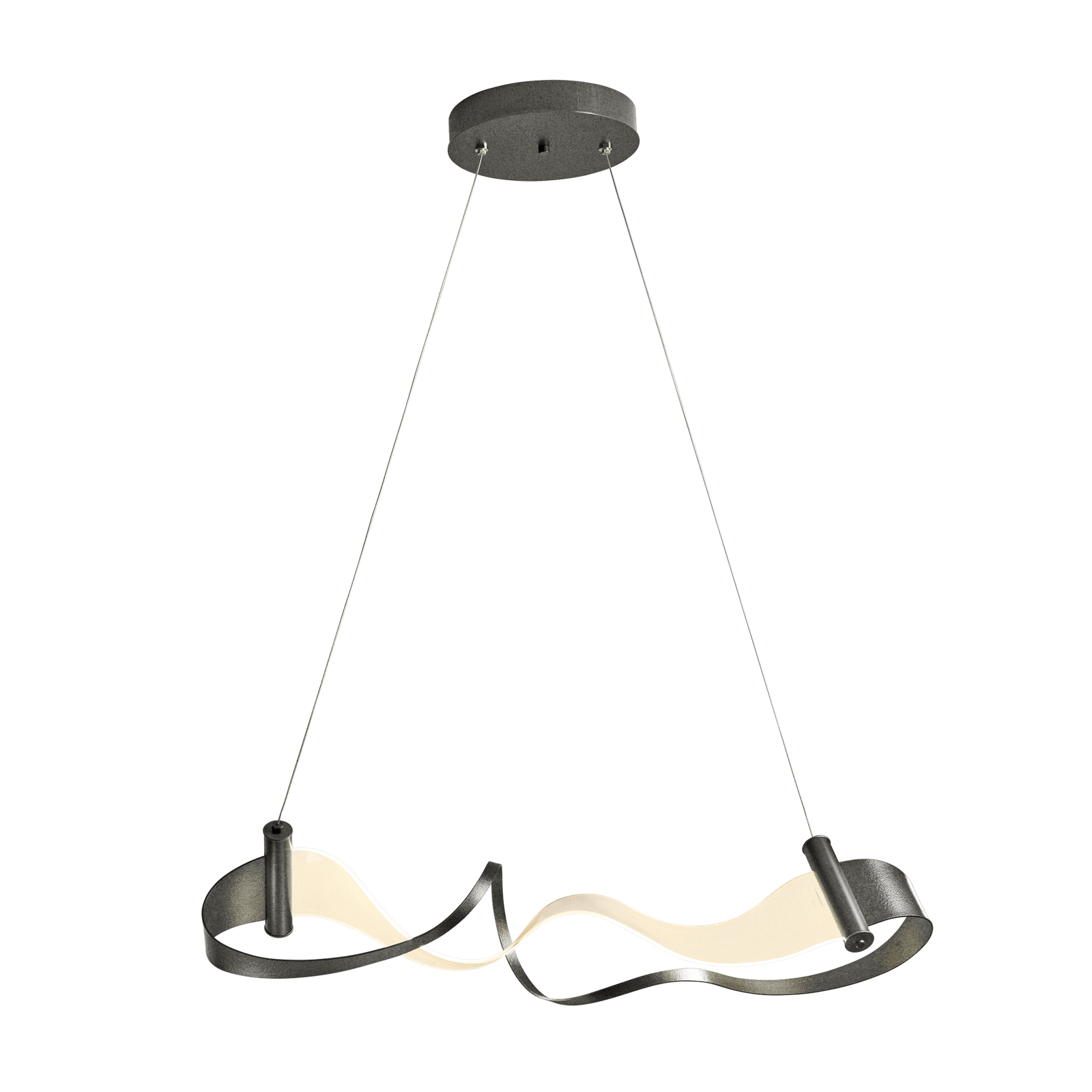 Zephyr LED Pendant Pendant Hubbardton Forge Natural Iron 38.5x10.5x9.3 