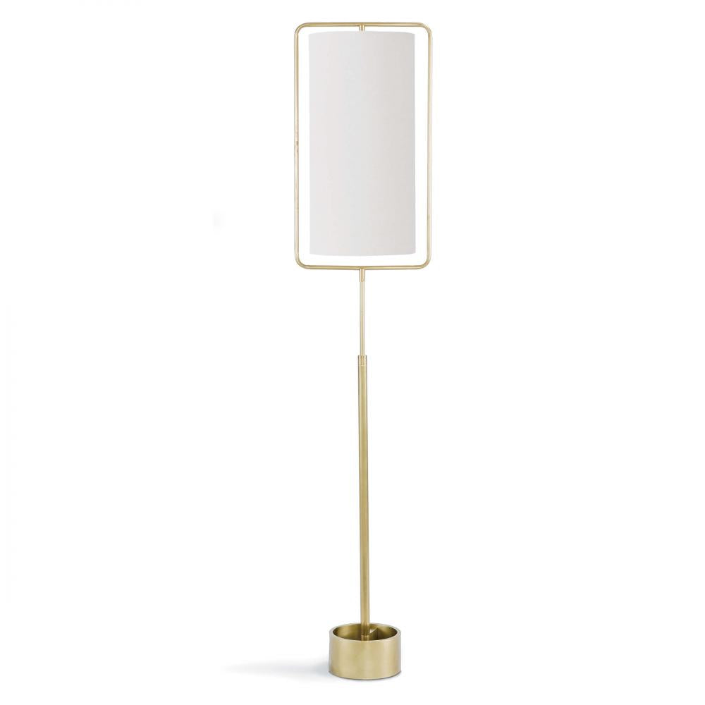 Regina Andrew Geo Rectangle Floor Lamp (Natural Brass)