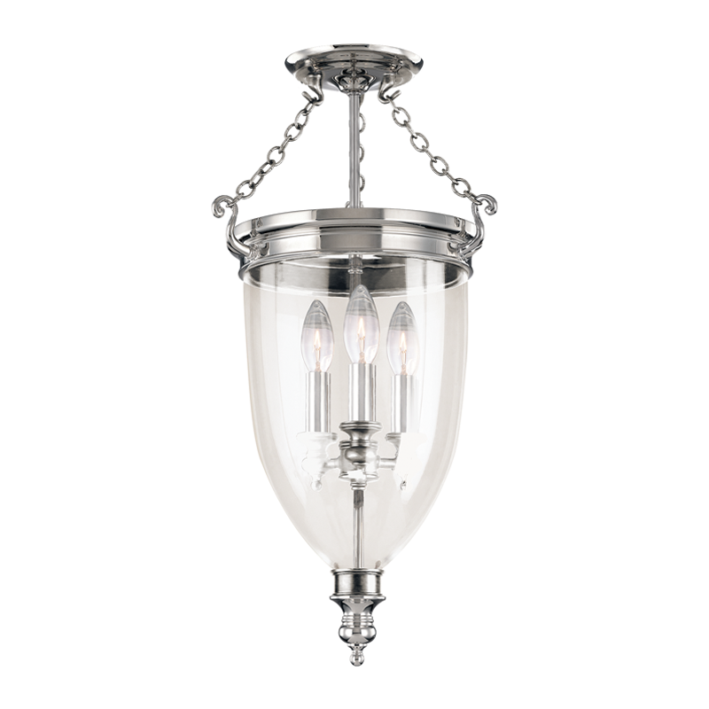 Hudson Valley Lighting Hanover Semi Flush Semi Flush Hudson Valley Lighting Polished Nickel  