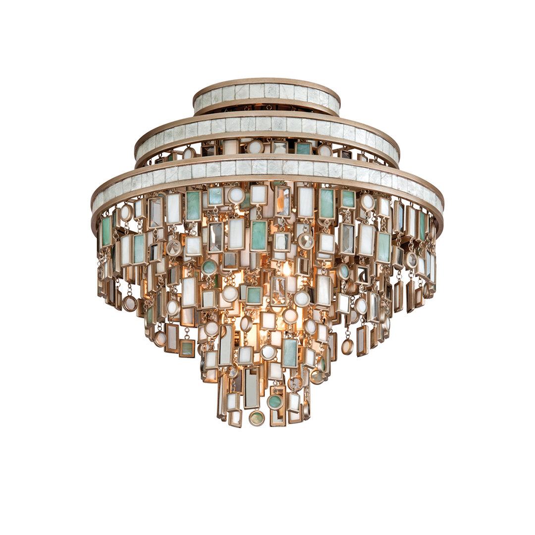 Corbett Lighting Dolcetti Semi Flush Ceiling Semi Flush Mounts Corbett CHAMPAGNE LEAF 18x16 