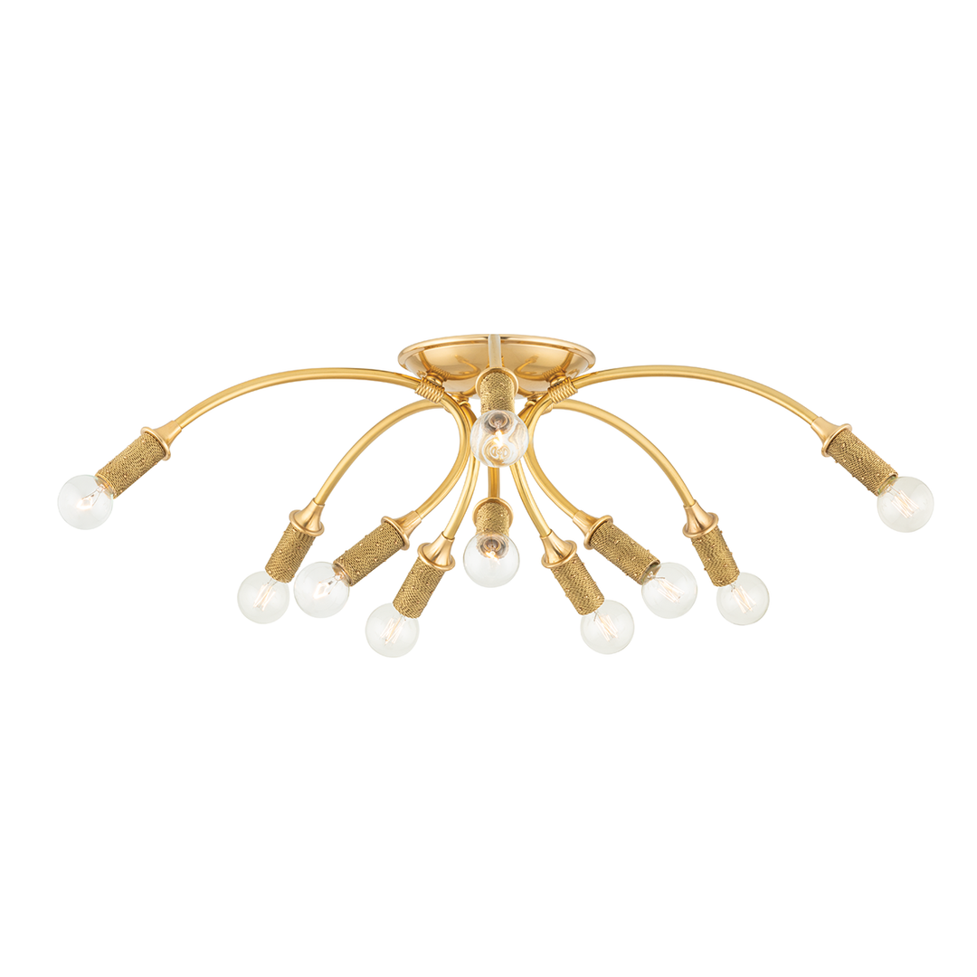 Hudson Valley Lighting Amboy Semi Flush Ceiling Semi Flush Mounts Hudson Valley Lighting Aged Brass  