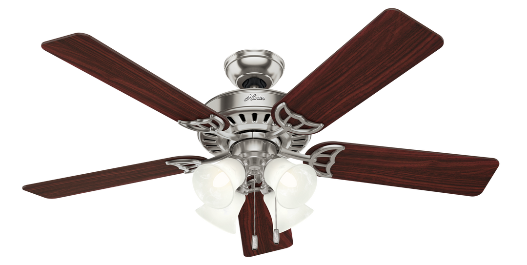 Hunter 52 inch Studio Series Ceiling Fan with LED Light Kit and Pull Chain Indoor Ceiling Fans Hunter   