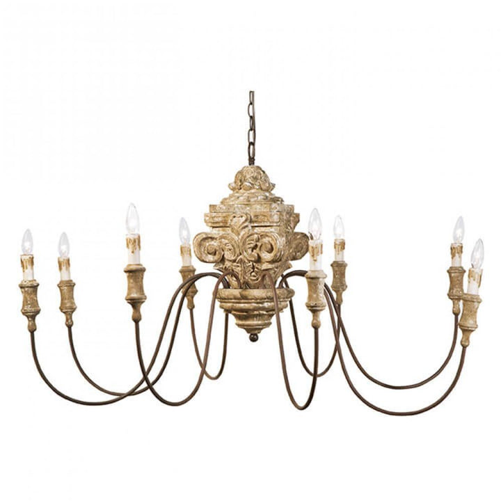 Regina Andrew Wood Carved Chandelier Chandeliers Regina Andrew   