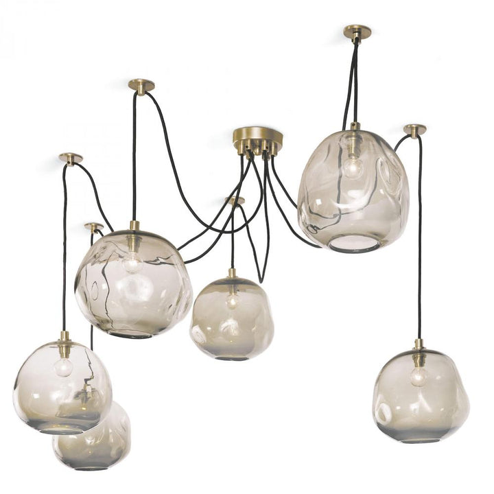 Regina Andrew Molten Pendant Large With Smoke Glass Pendants Regina Andrew   