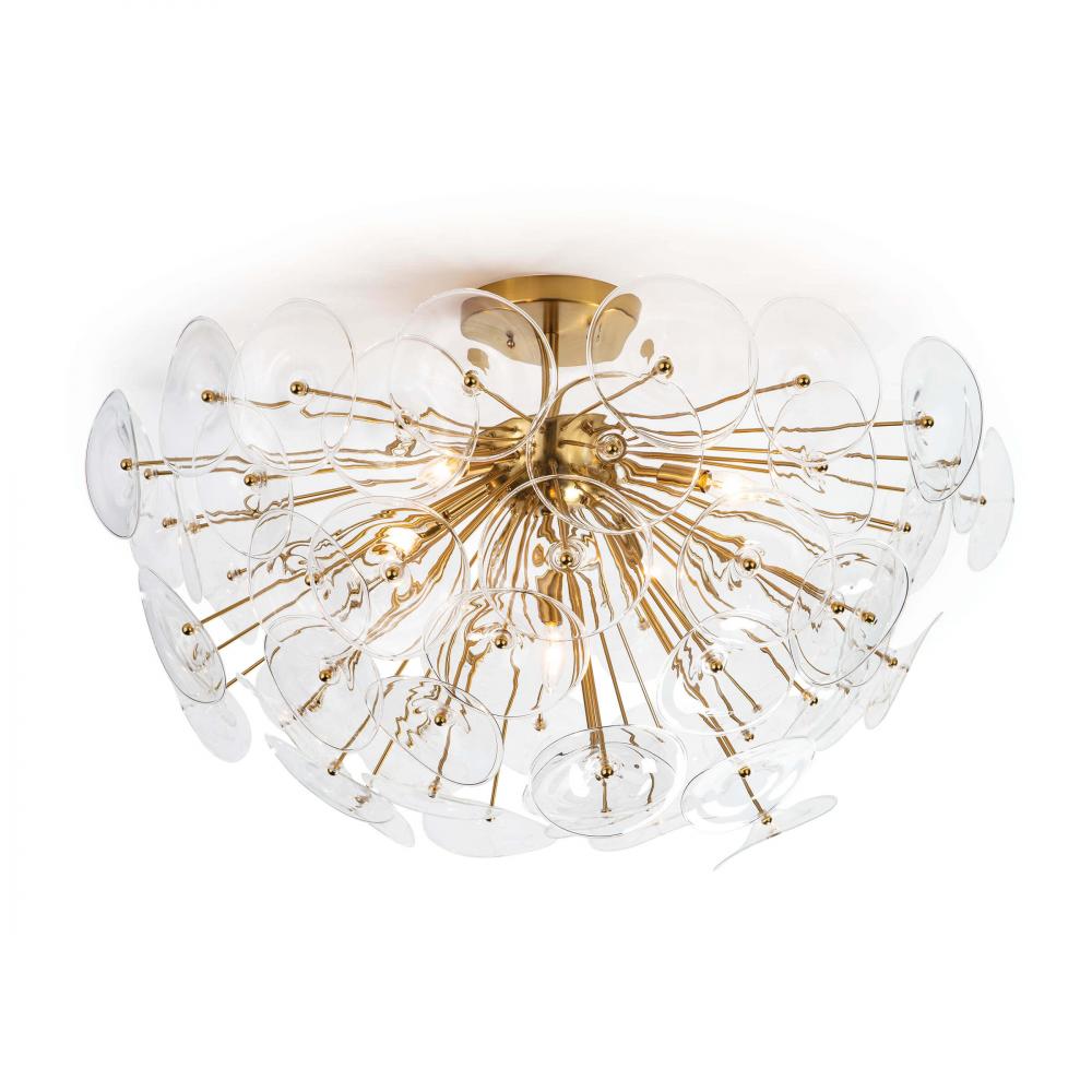 Regina Andrew  Poppy Glass Semi Flush Mount (Clear) Ceiling Flush Mounts Regina Andrew   