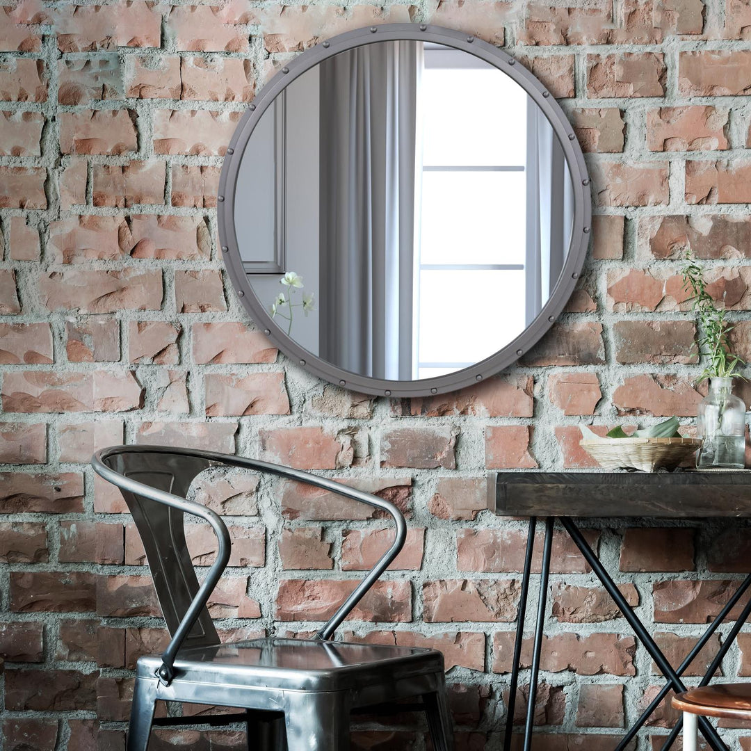 Howard Elliott Collection Fordham Round Industrial Mirror