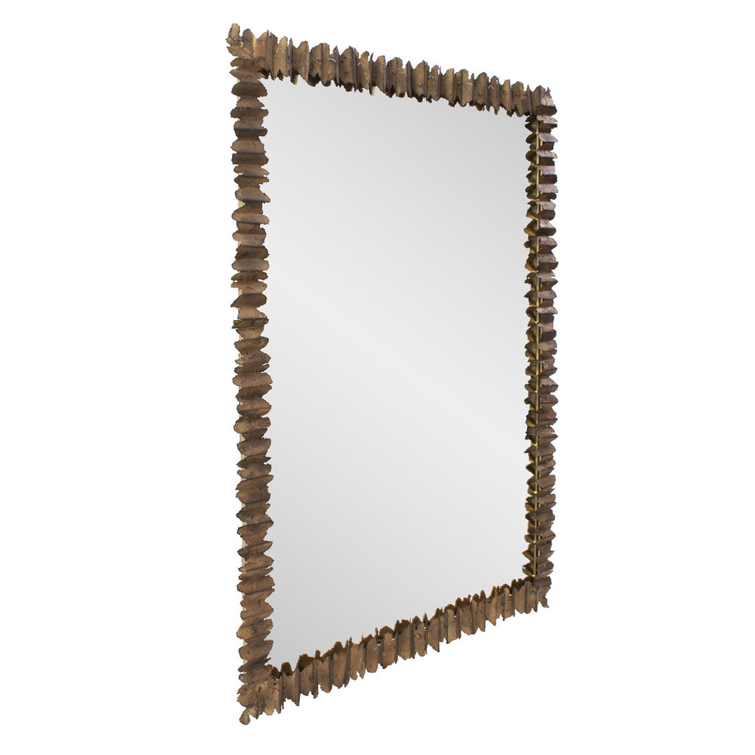 Howard Elliott Collection Alberto Gio Salvaged Metal Bronzed Mirror Decorative Mirrors Howard Elliott Collection   