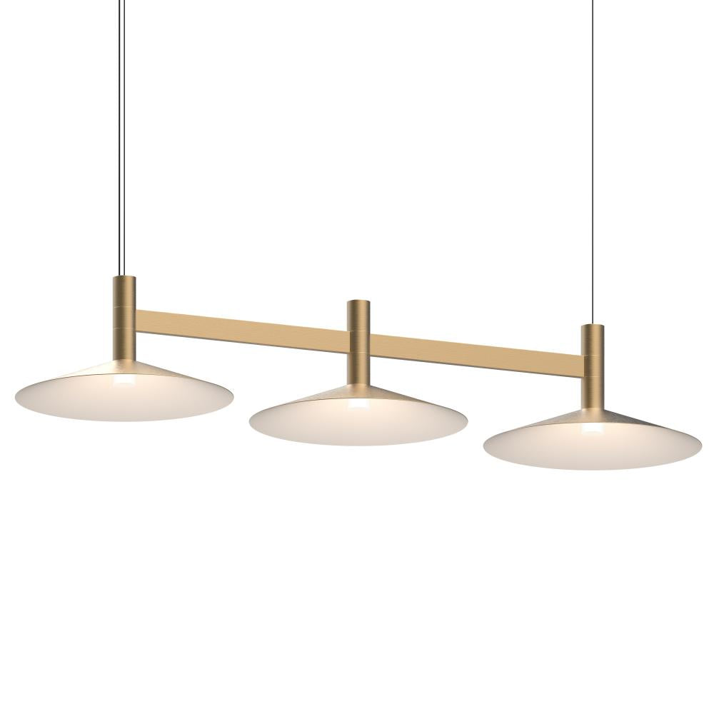 Sonneman Systema Staccato 3-Light Linear Pendant w/Shallow Cone Shades Pendants Sonneman   