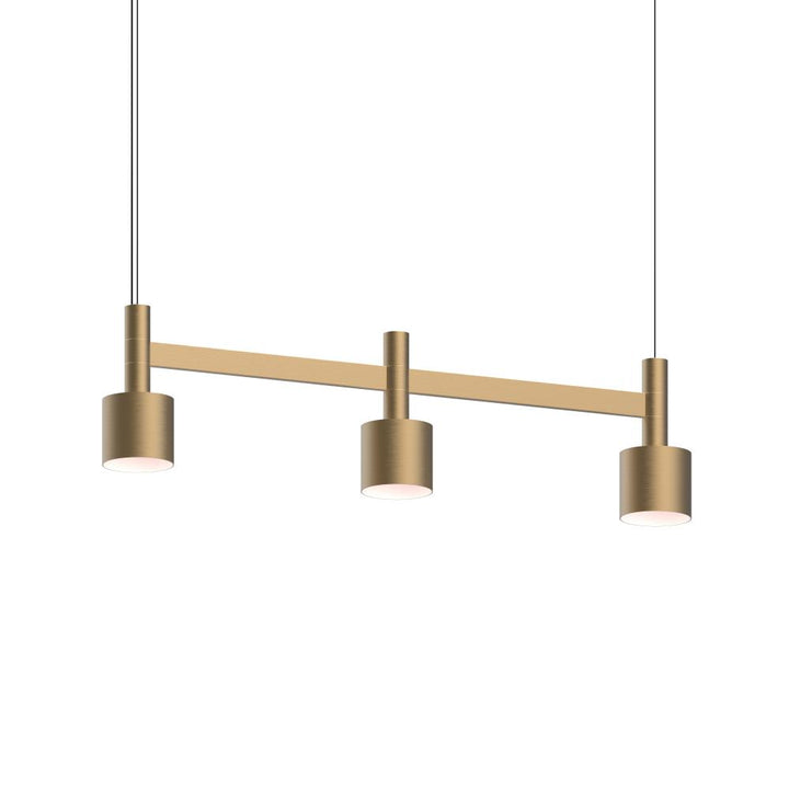 Sonneman Systema Staccato 3-Light Linear Pendant w/Drum Shades Pendants Sonneman   