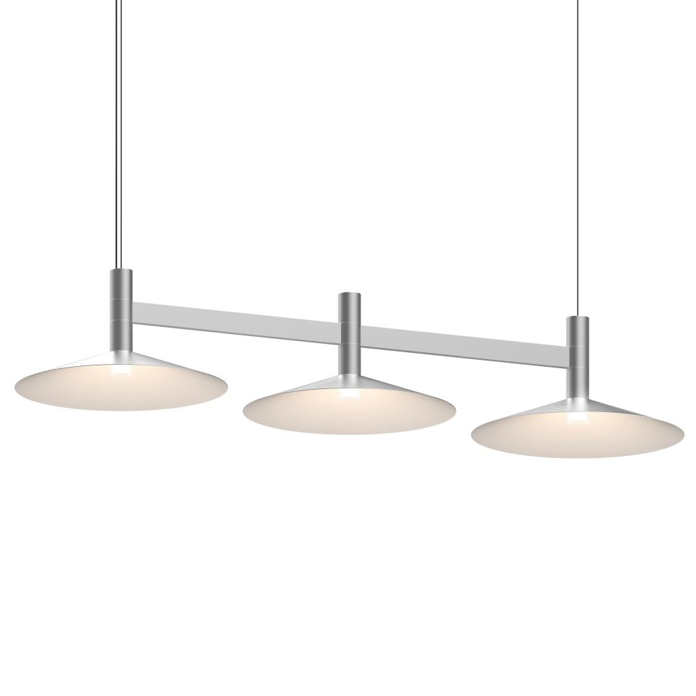 Sonneman Systema Staccato 3-Light Linear Pendant w/Shallow Cone Shades