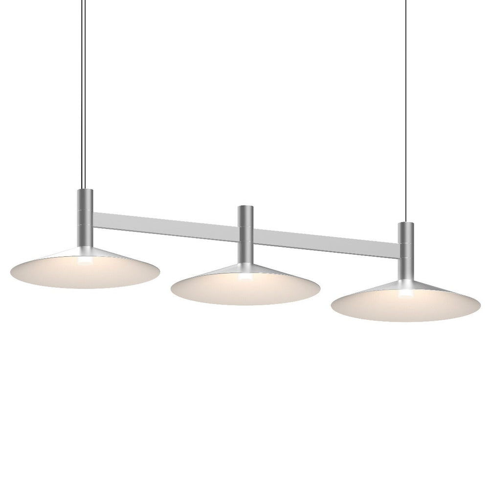 Sonneman Systema Staccato 3-Light Linear Pendant w/Shallow Cone Shades Pendants Sonneman   