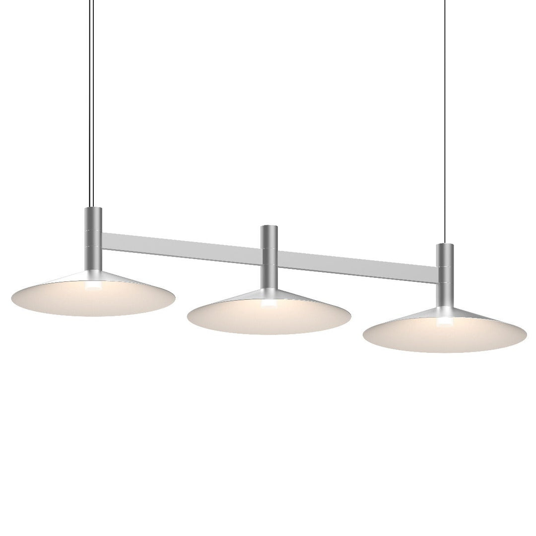 Sonneman Systema Staccato 3-Light Linear Pendant w/Shallow Cone Shades Pendants Sonneman   