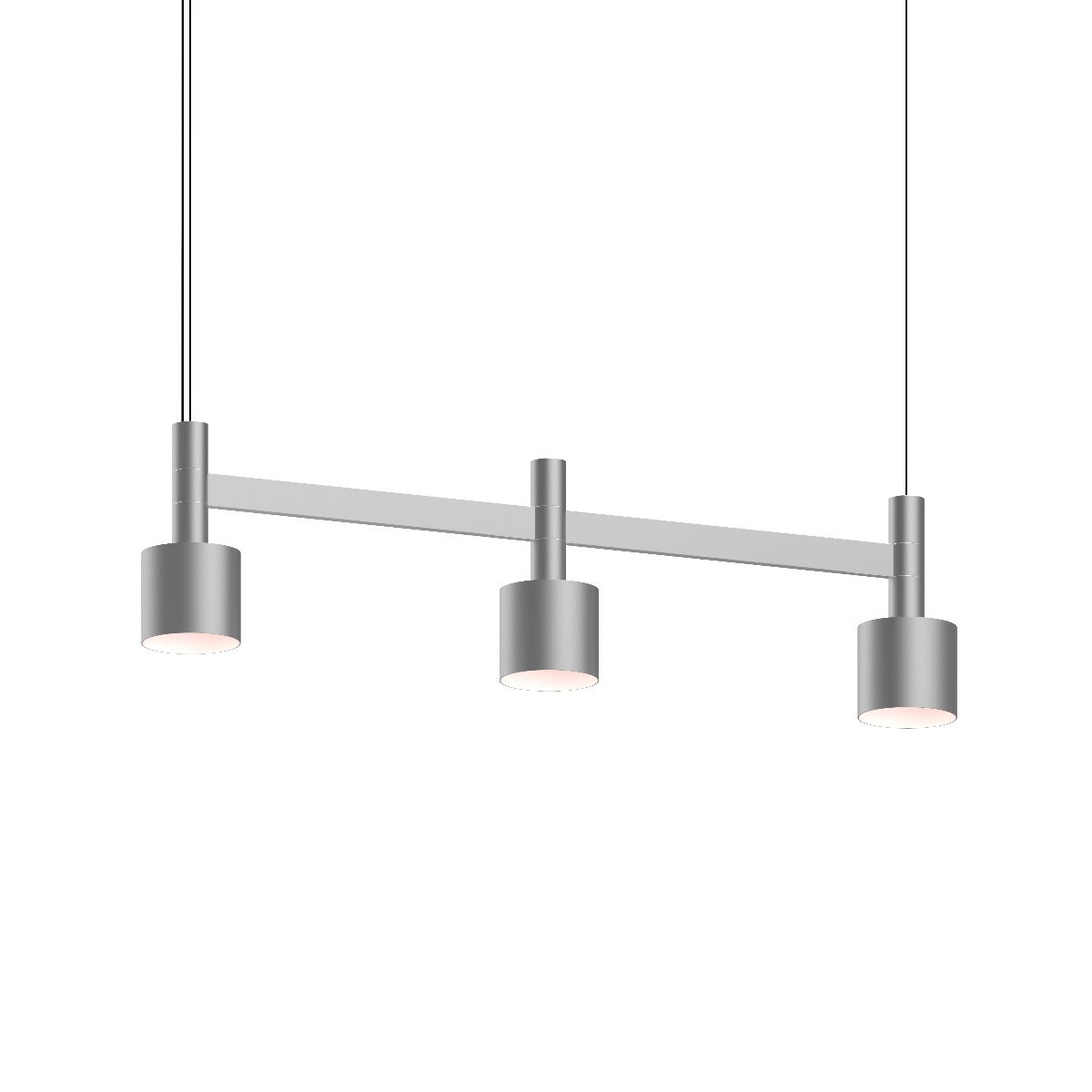 Sonneman Systema Staccato 3-Light Linear Pendant w/Drum Shades