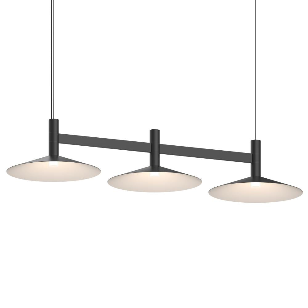 Sonneman Systema Staccato 3-Light Linear Pendant w/Shallow Cone Shades