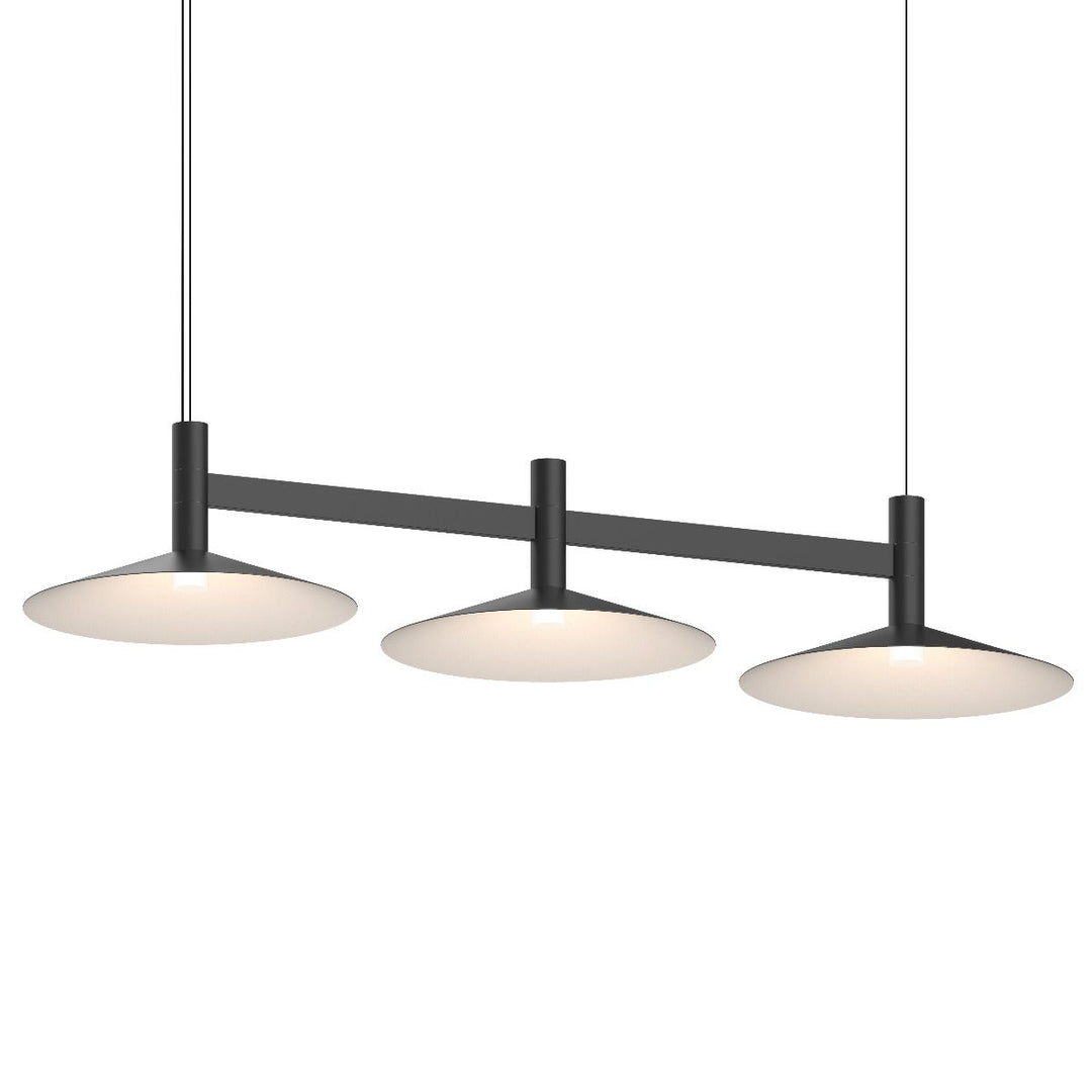 Sonneman Systema Staccato 3-Light Linear Pendant w/Shallow Cone Shades Pendants Sonneman   