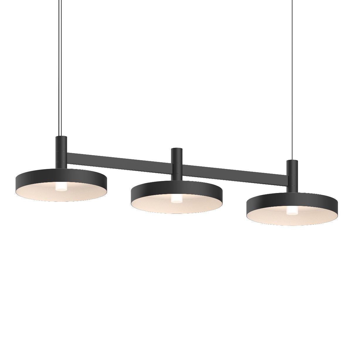 Sonneman Systema Staccato 3-Light Linear Pendant w/Pan Shades