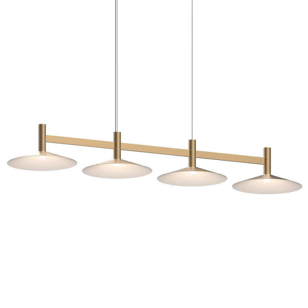 Sonneman Systema Staccato 4-Light Linear Pendant w/Shallow Cone Shades Pendants Sonneman   