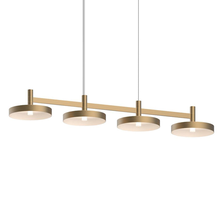 Sonneman Systema Staccato 4-Light Linear Pendant w/Pan Shades