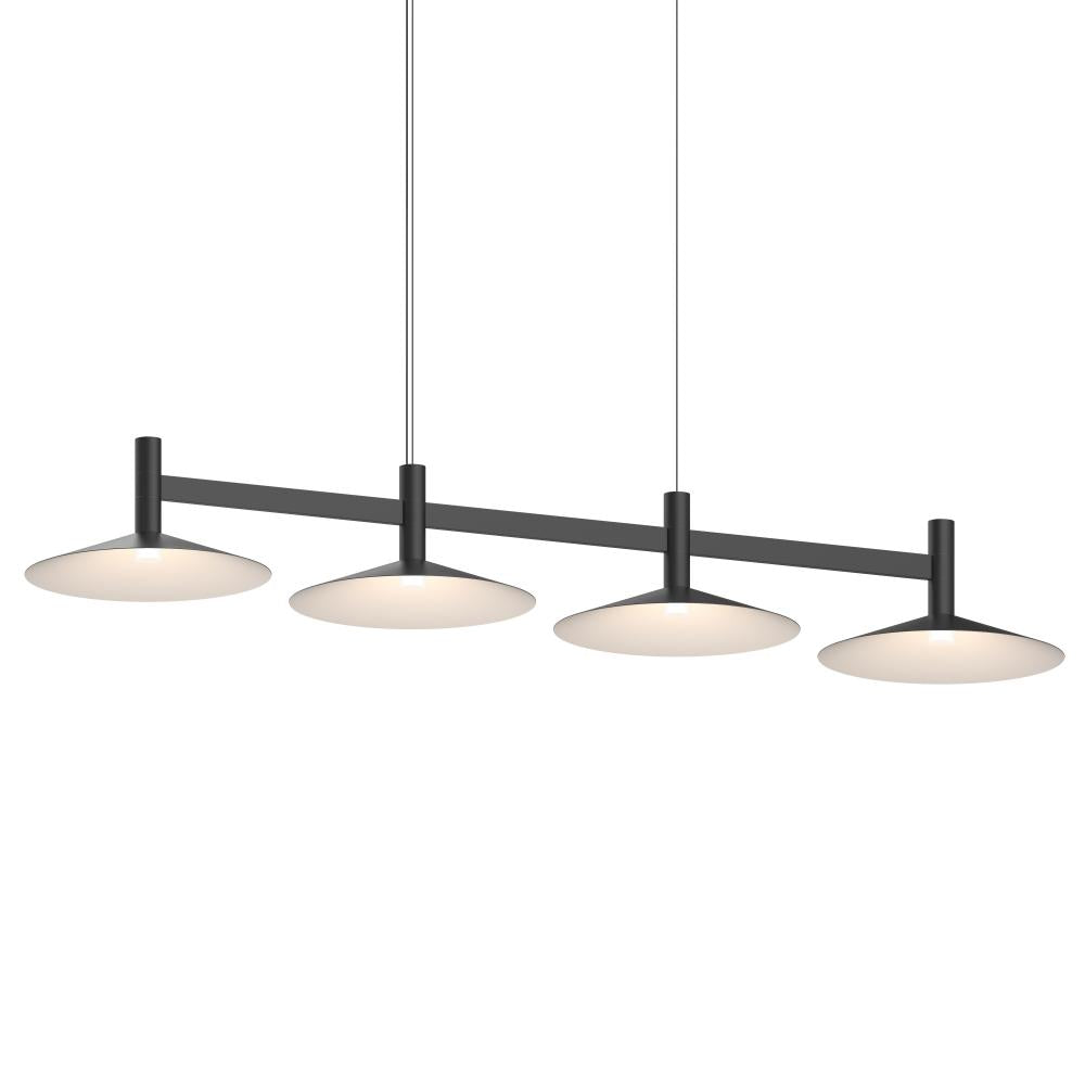 Sonneman Systema Staccato 4-Light Linear Pendant w/Shallow Cone Shades Pendants Sonneman   