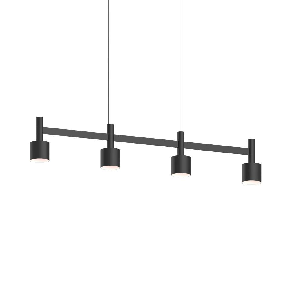 Sonneman Systema Staccato 4-Light Linear Pendant w/Drum Shades