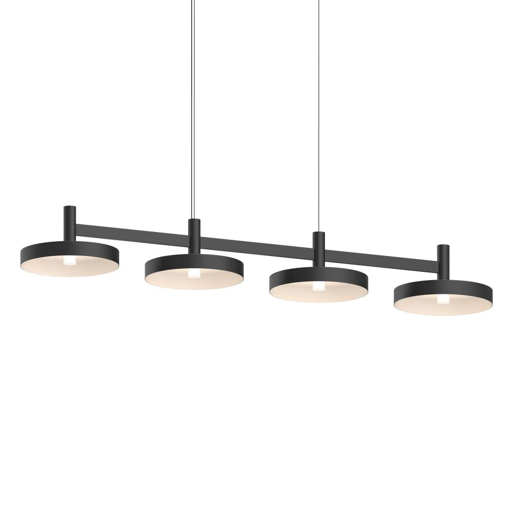 Sonneman Systema Staccato 4-Light Linear Pendant w/Pan Shades Pendants Sonneman   