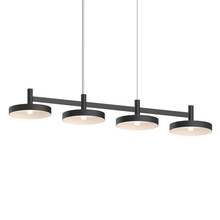 Sonneman Systema Staccato 4-Light Linear Pendant w/Pan Shades