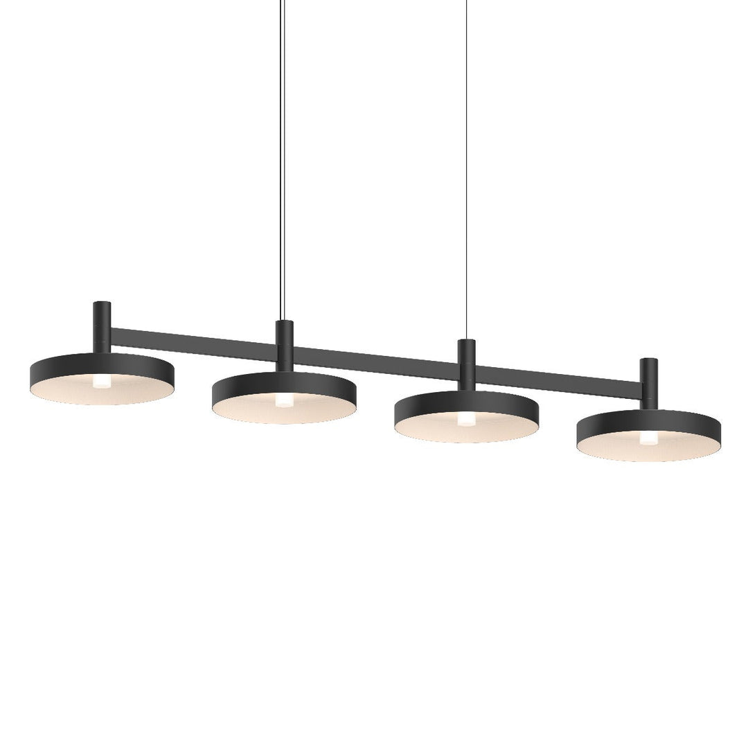 Sonneman Systema Staccato 4-Light Linear Pendant w/Pan Shades