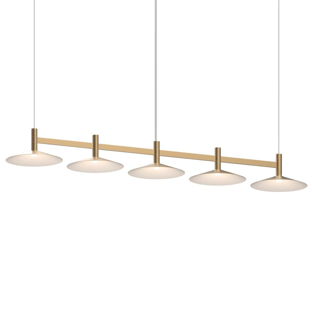 Sonneman Systema Staccato 5-Light Linear Pendant w/Shallow Cone Shades Pendants Sonneman   