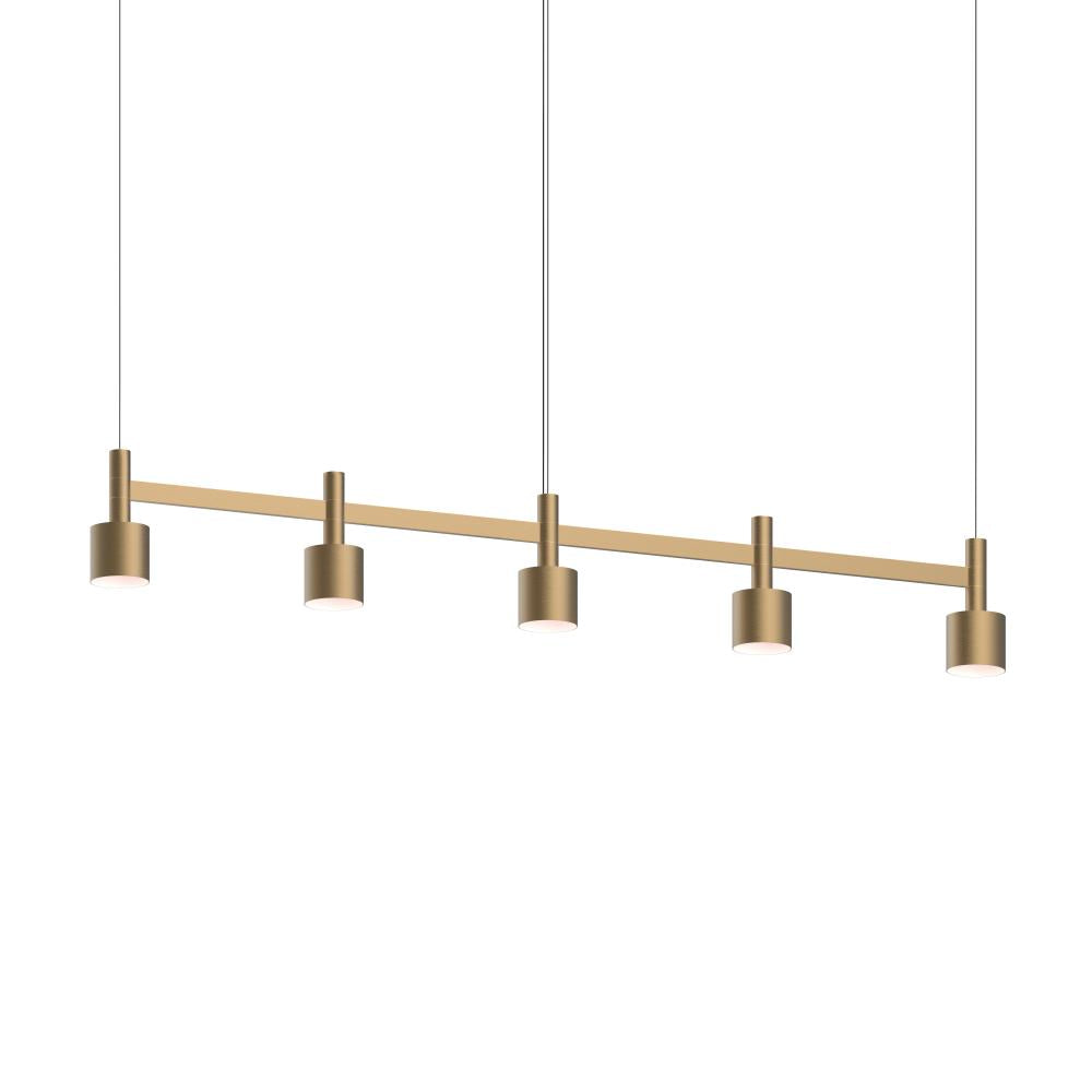 Sonneman Systema Staccato 5-Light Linear Pendant w/Drum Shades