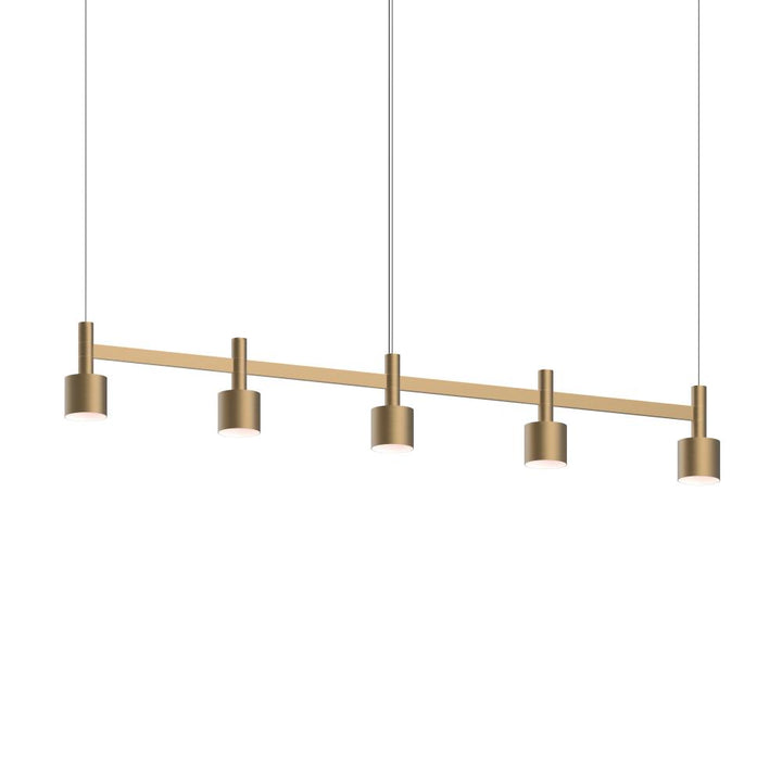 Sonneman Systema Staccato 5-Light Linear Pendant w/Drum Shades