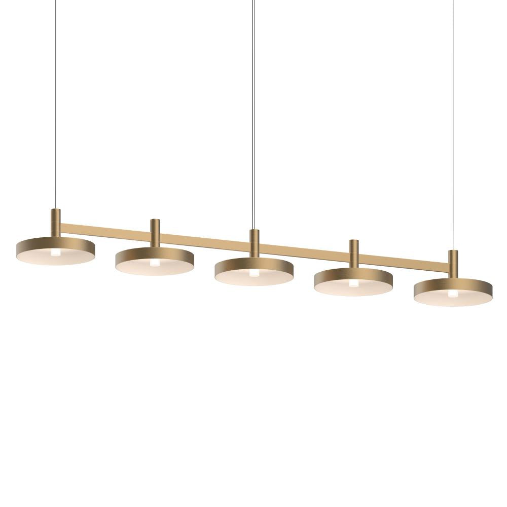 Sonneman Systema Staccato 5-Light Linear Pendant w/Pan Shades