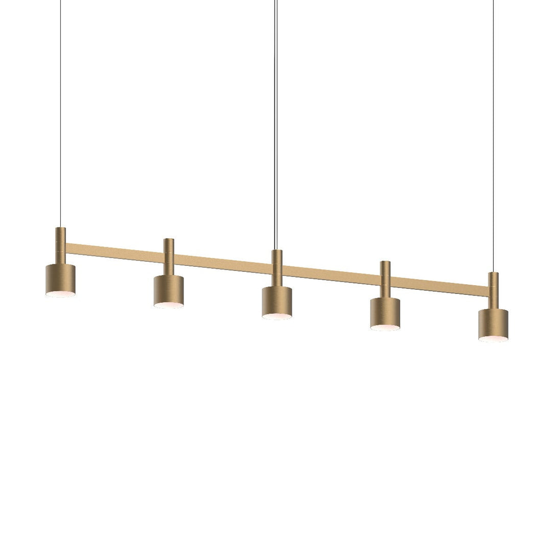 Sonneman Systema Staccato 5-Light Linear Pendant w/Drum Shades Pendants Sonneman   