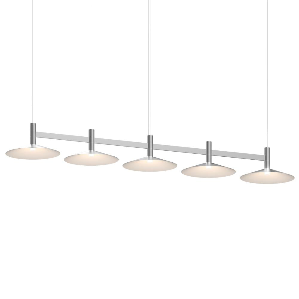 Sonneman Systema Staccato 5-Light Linear Pendant w/Shallow Cone Shades