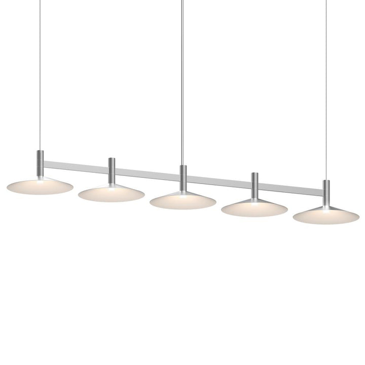 Sonneman Systema Staccato 5-Light Linear Pendant w/Shallow Cone Shades