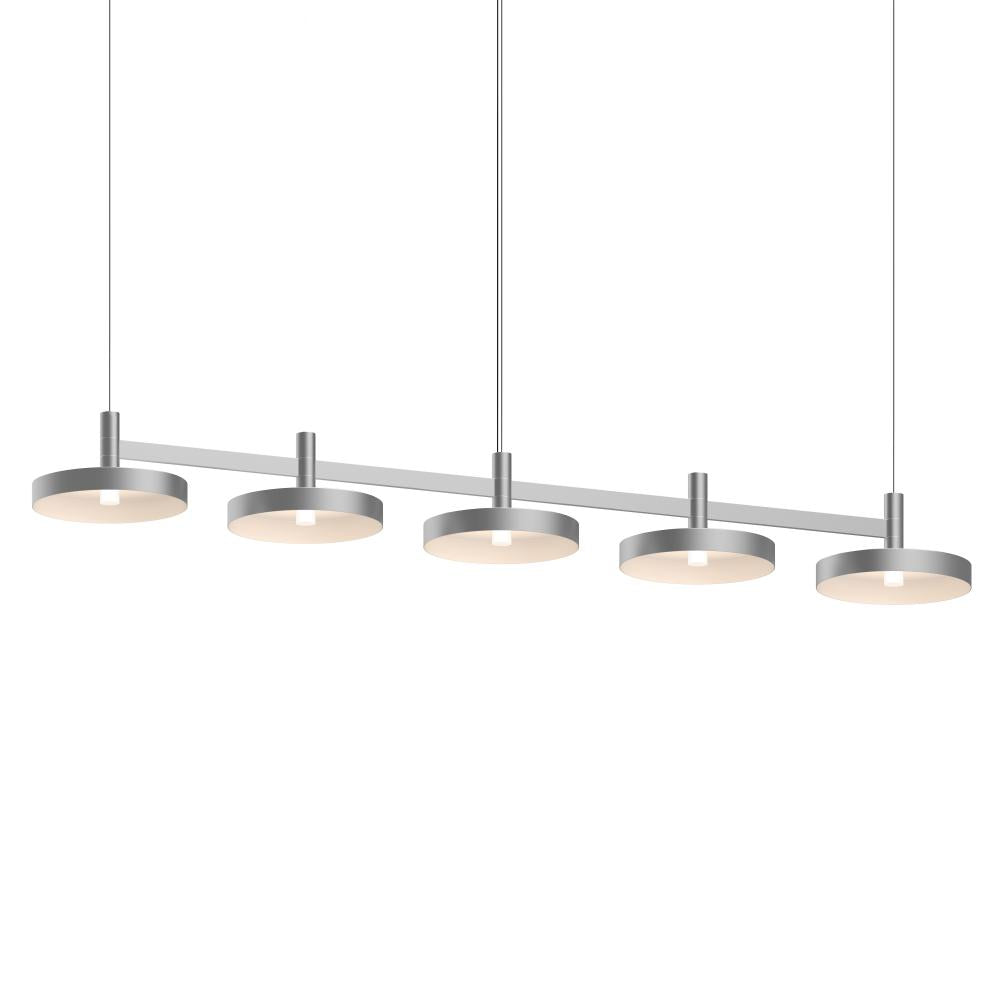 Sonneman Systema Staccato 5-Light Linear Pendant w/Pan Shades