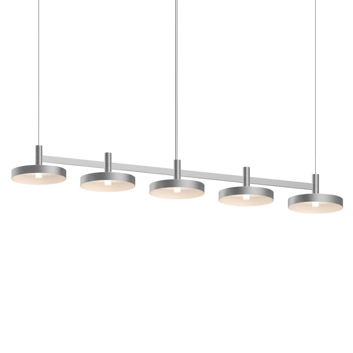 Sonneman Systema Staccato 5-Light Linear Pendant w/Pan Shades