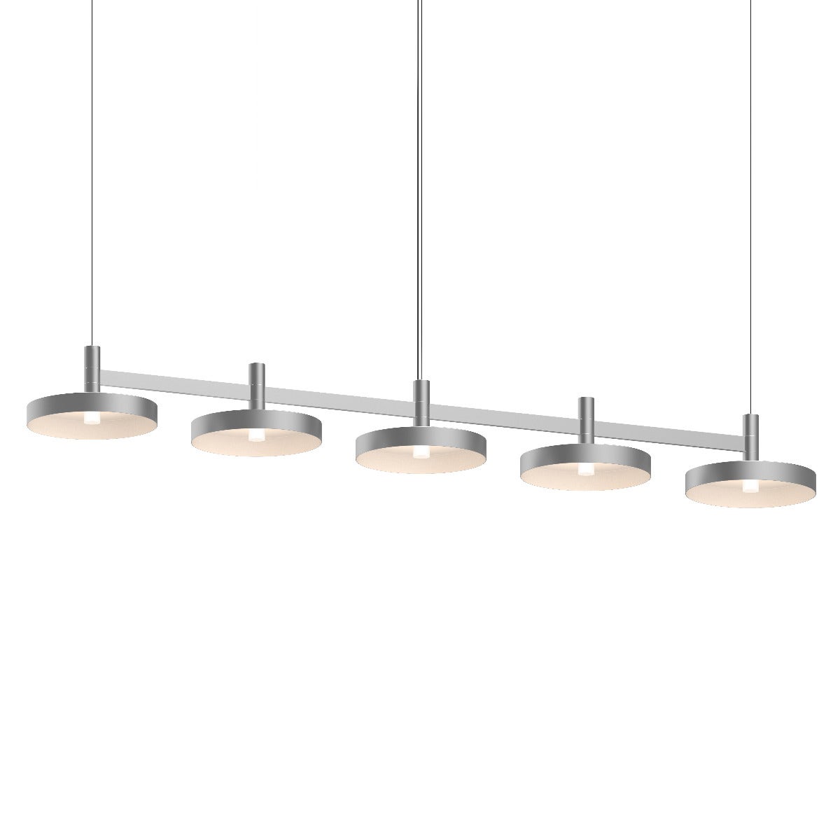 Sonneman Systema Staccato 5-Light Linear Pendant w/Pan Shades Pendants Sonneman   