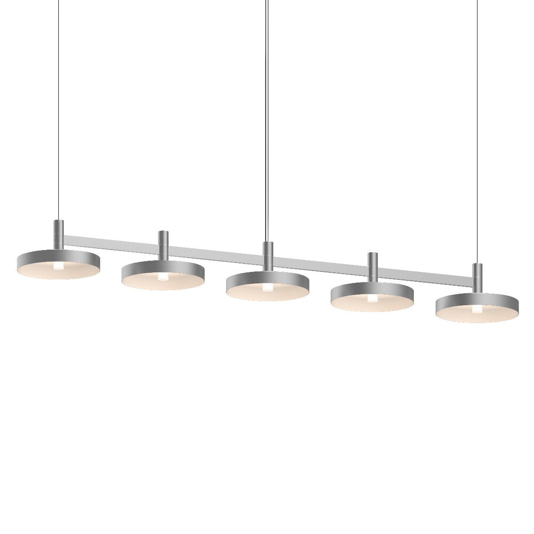 Sonneman Systema Staccato 5-Light Linear Pendant w/Pan Shades