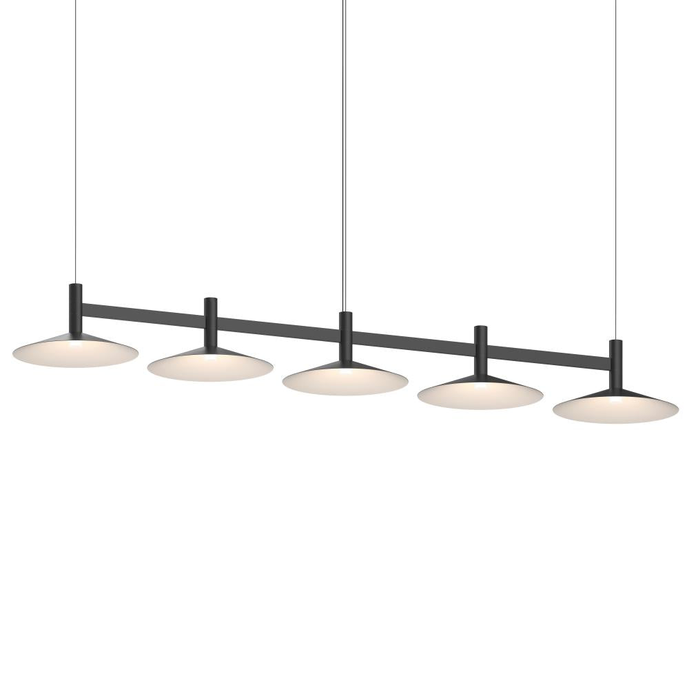 Sonneman Systema Staccato 5-Light Linear Pendant w/Shallow Cone Shades Pendants Sonneman   