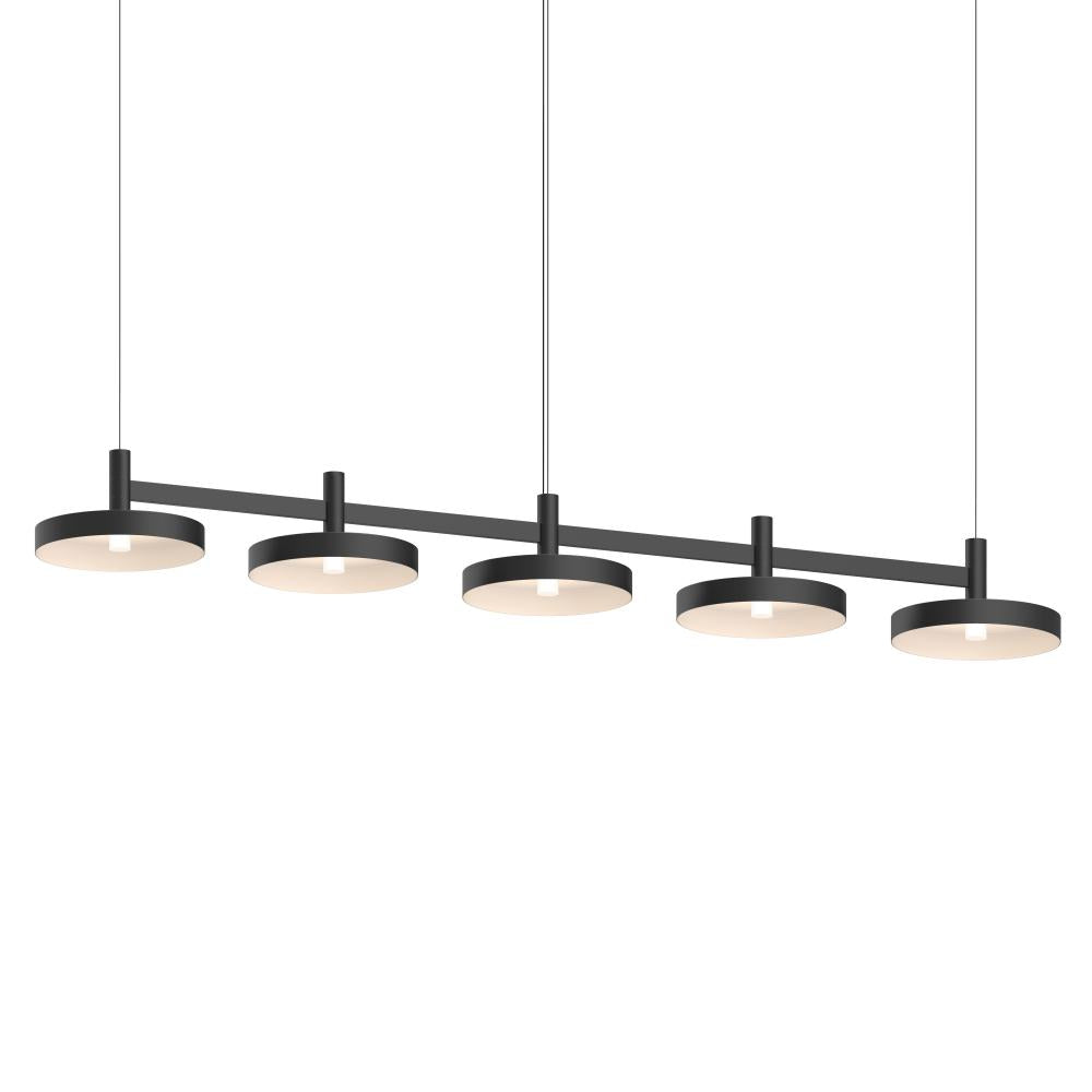 Sonneman Systema Staccato 5-Light Linear Pendant w/Pan Shades