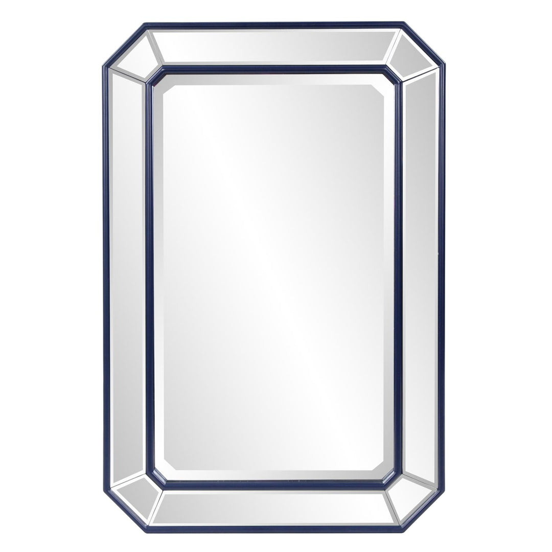 Howard Elliott Collection Leopold Mirror, Matte Navy Mirrors Howard Elliott Collection   